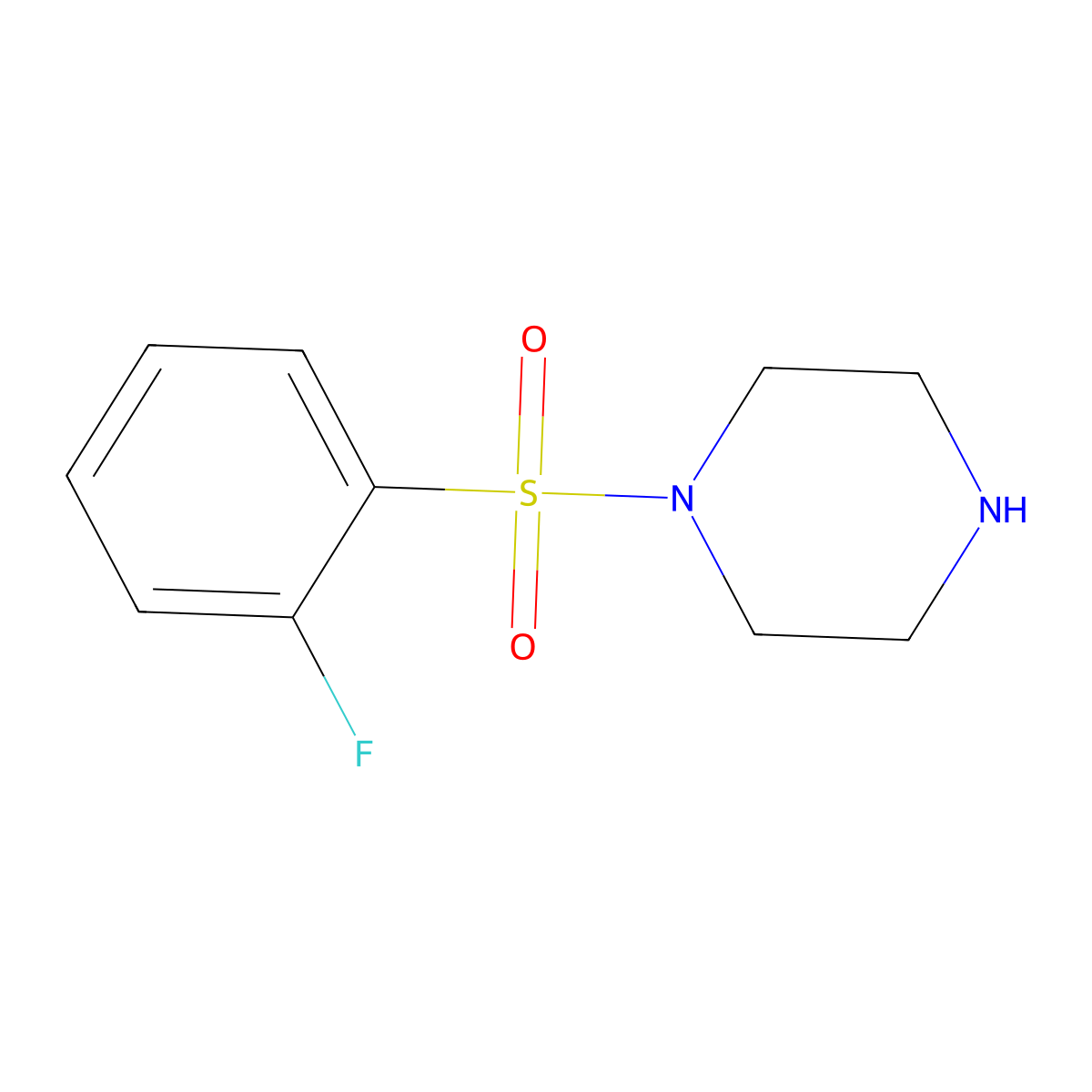 1-(2-Fluoro-benzenesulfonyl)-piperazine molecular structure, CAS 565166-33-8