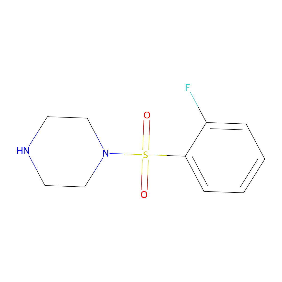 1-(2-Fluoro-benzenesulfonyl)-piperazine molecular structure, CAS 565166-33-8