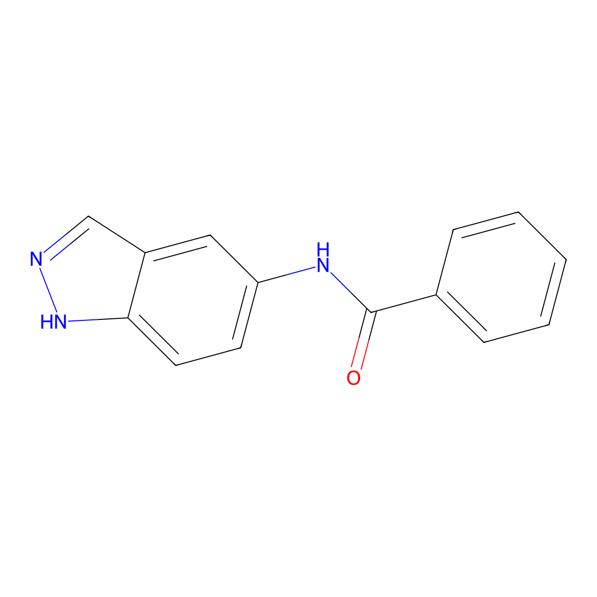 N-(1H-indazol-5-yl)benzamide molecular structure, CAS 565166-41-8