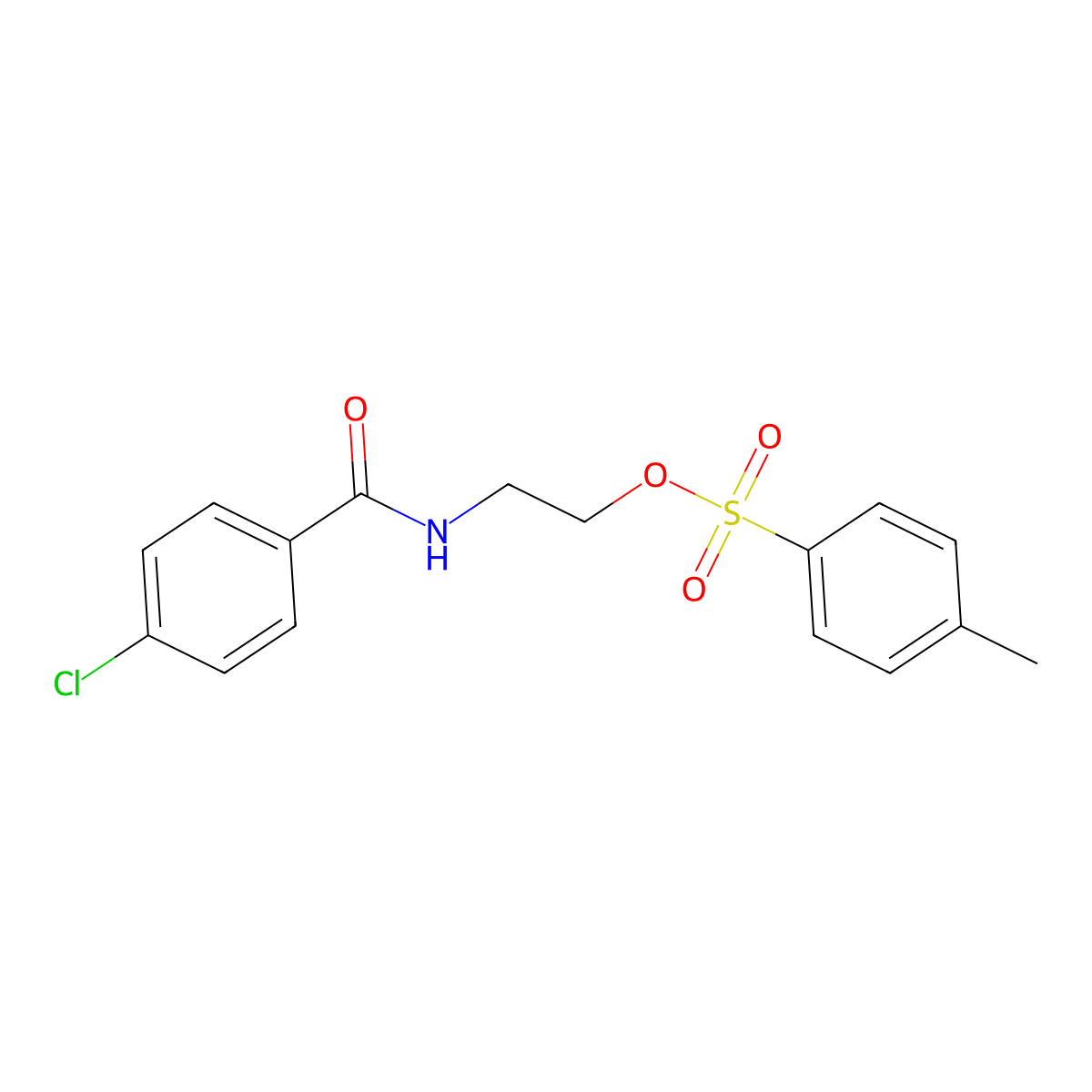 2-[(4-Chlorophenyl)formamido]ethyl 4-methylbenzene-1-sulfonate molecular structure, CAS 565166-63-4