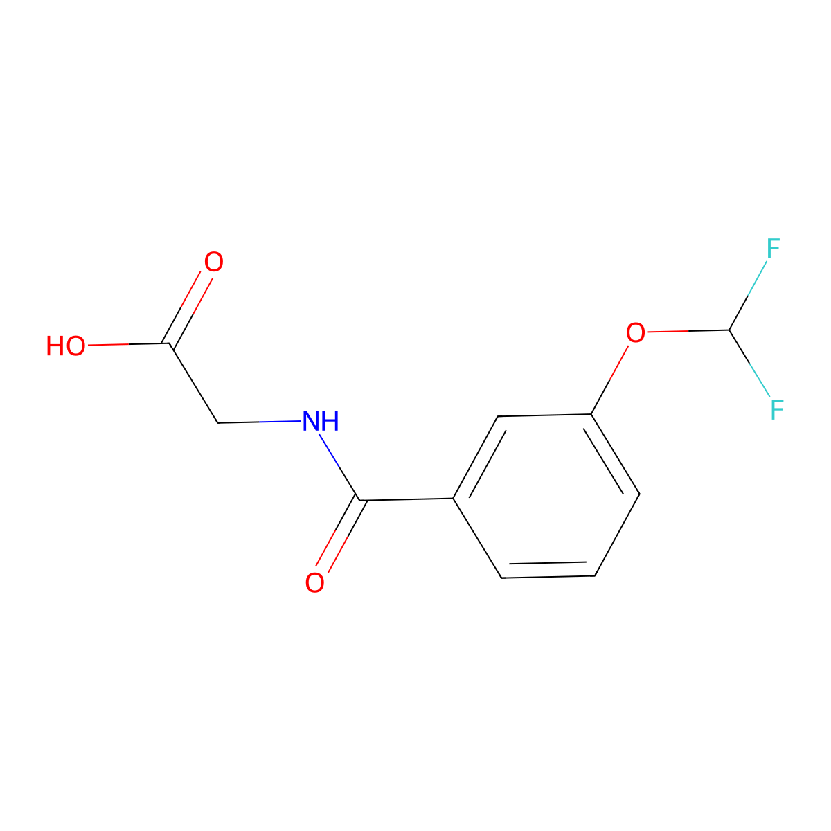 2-{[3-(Difluoromethoxy)phenyl]formamido}acetic acid molecular structure, CAS 565167-97-7