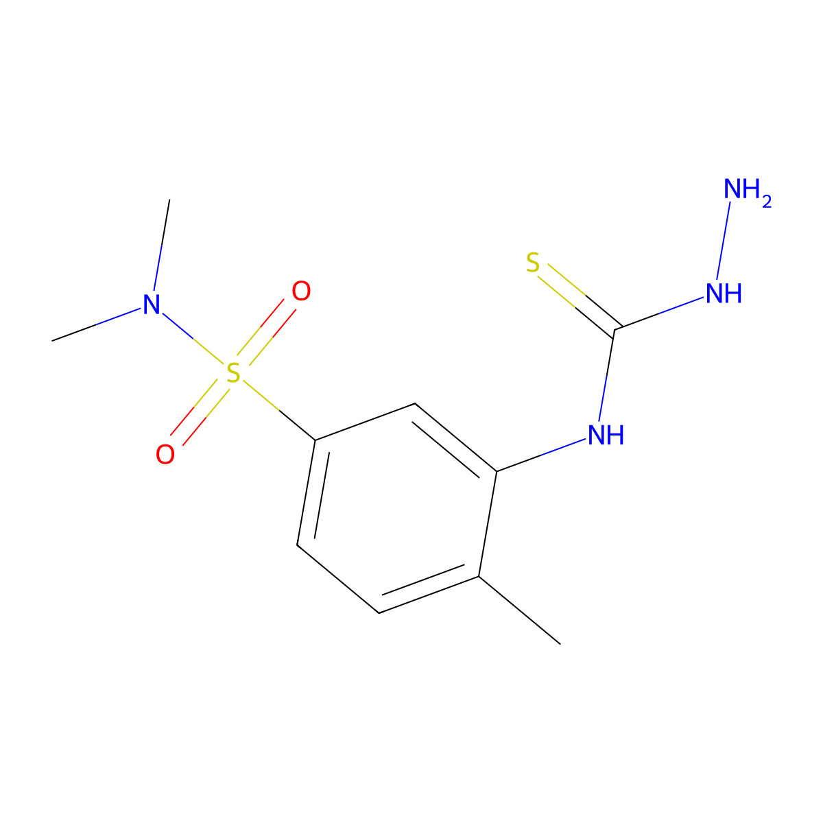 3-Amino-1-[5-(dimethylsulfamoyl)-2-methylphenyl]thiourea molecular structure, CAS 565168-01-6