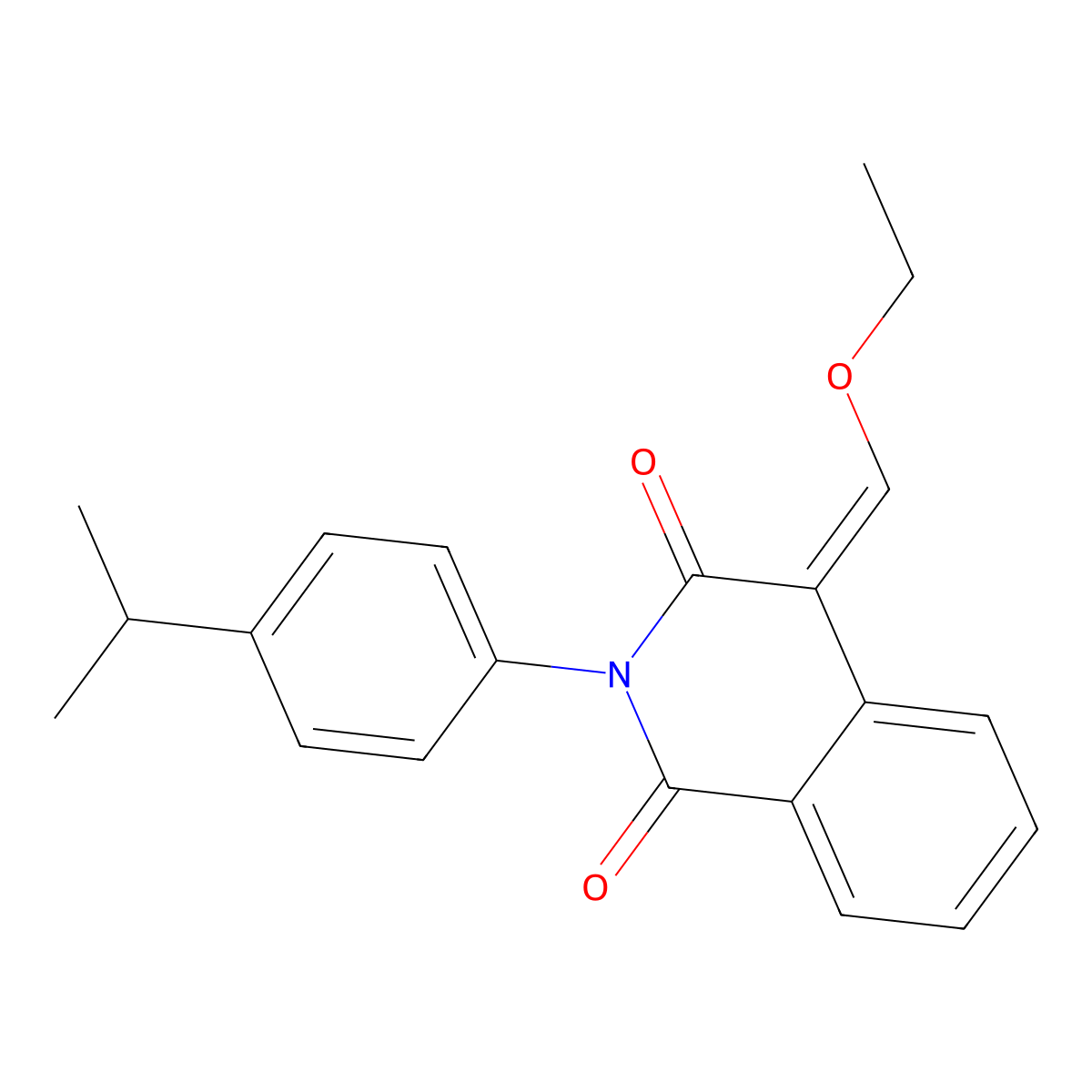 4-(Ethoxymethylidene)-2-(4-propan-2-ylphenyl)isoquinoline-1,3-dione molecular structure, CAS 565168-52-7