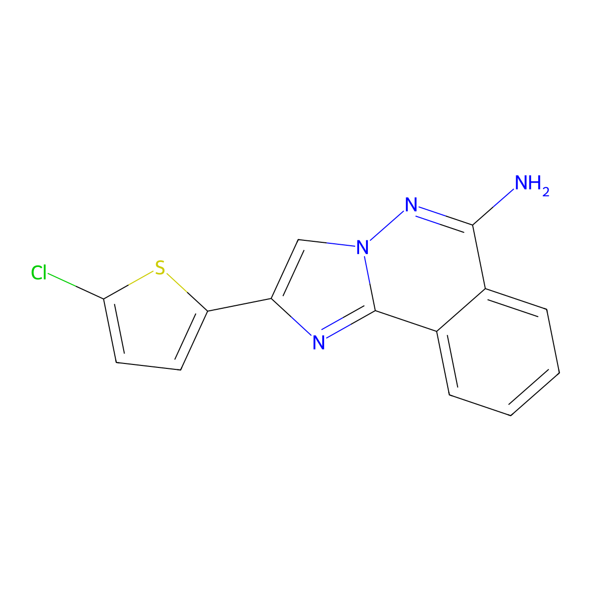 2-(5-Chlorothiophen-2-yl)imidazo[2,1-a]phthalazin-6-amine molecular structure, CAS 565168-88-9
