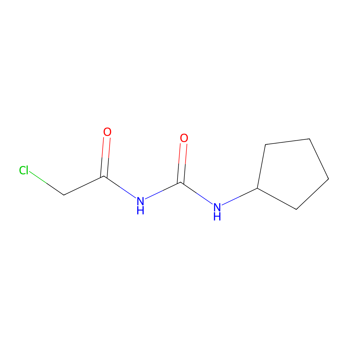 3-(2-Chloroacetyl)-1-cyclopentylurea molecular structure, CAS 565169-46-2
