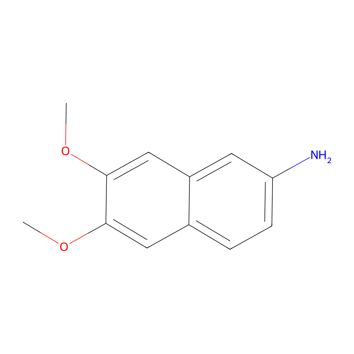 6,7-Dimethoxynaphthalen-2-amine molecular structure, CAS 56517-29-4