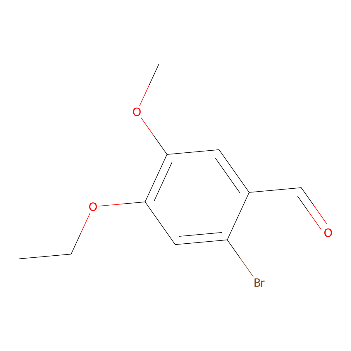 2-Bromo-4-ethoxy-5-methoxybenzaldehyde molecular structure, CAS 56517-31-8
