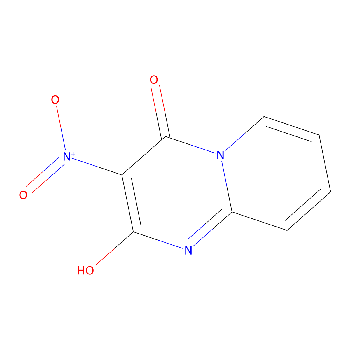 2-Hydroxy-3-nitro-4H-pyrido[1,2-a]pyrimidin-4-one molecular structure, CAS 56517-41-0