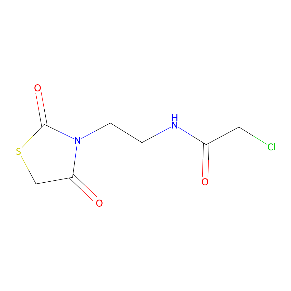 2-chloro-N-[2-(2,4-dioxo-1,3-thiazolidin-3-yl)ethyl]acetamide molecular structure, CAS 565171-03-1