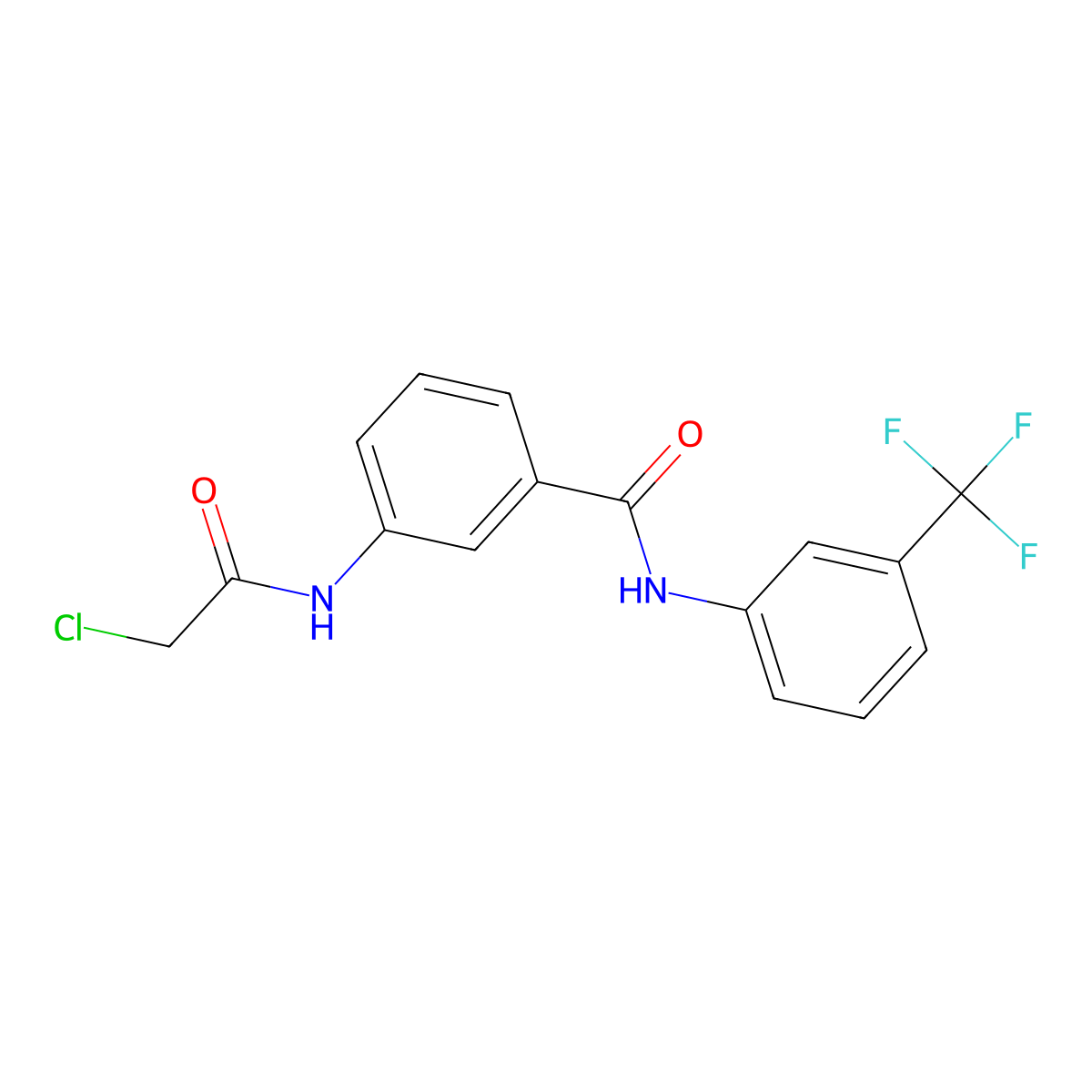 3-[(2-Chloroacetyl)amino]-N-[3-(trifluoromethyl)phenyl]benzamide molecular structure, CAS 565171-06-4