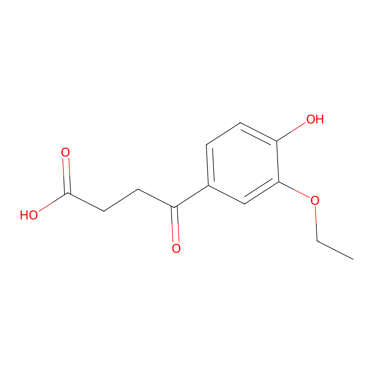 4-(3-Ethoxy-4-hydroxy-phenyl)-4-oxo-butyric acid molecular structure, CAS 565171-75-7