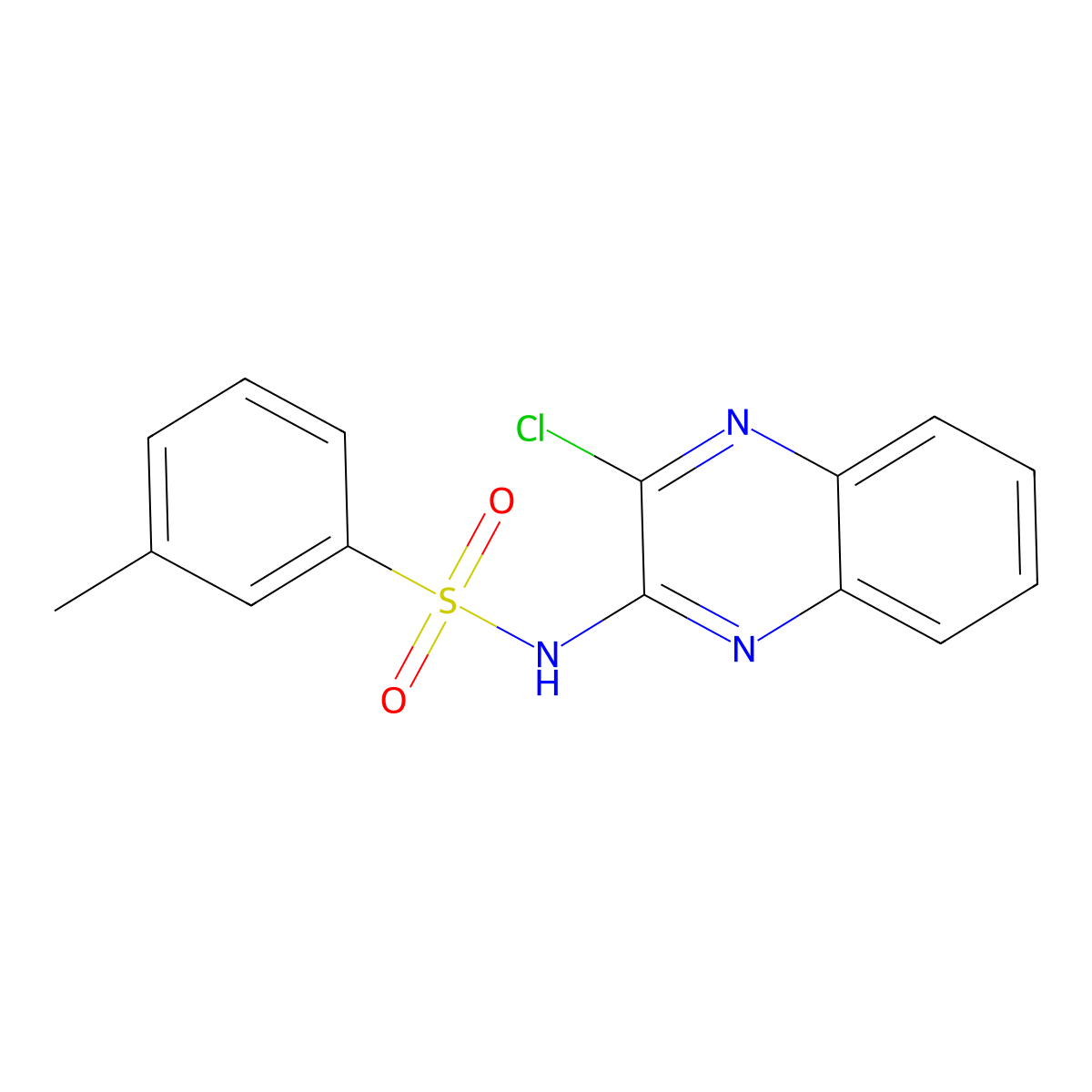 N-(3-chloroquinoxalin-2-yl)-3-methylbenzenesulfonamide molecular structure, CAS 565172-05-6