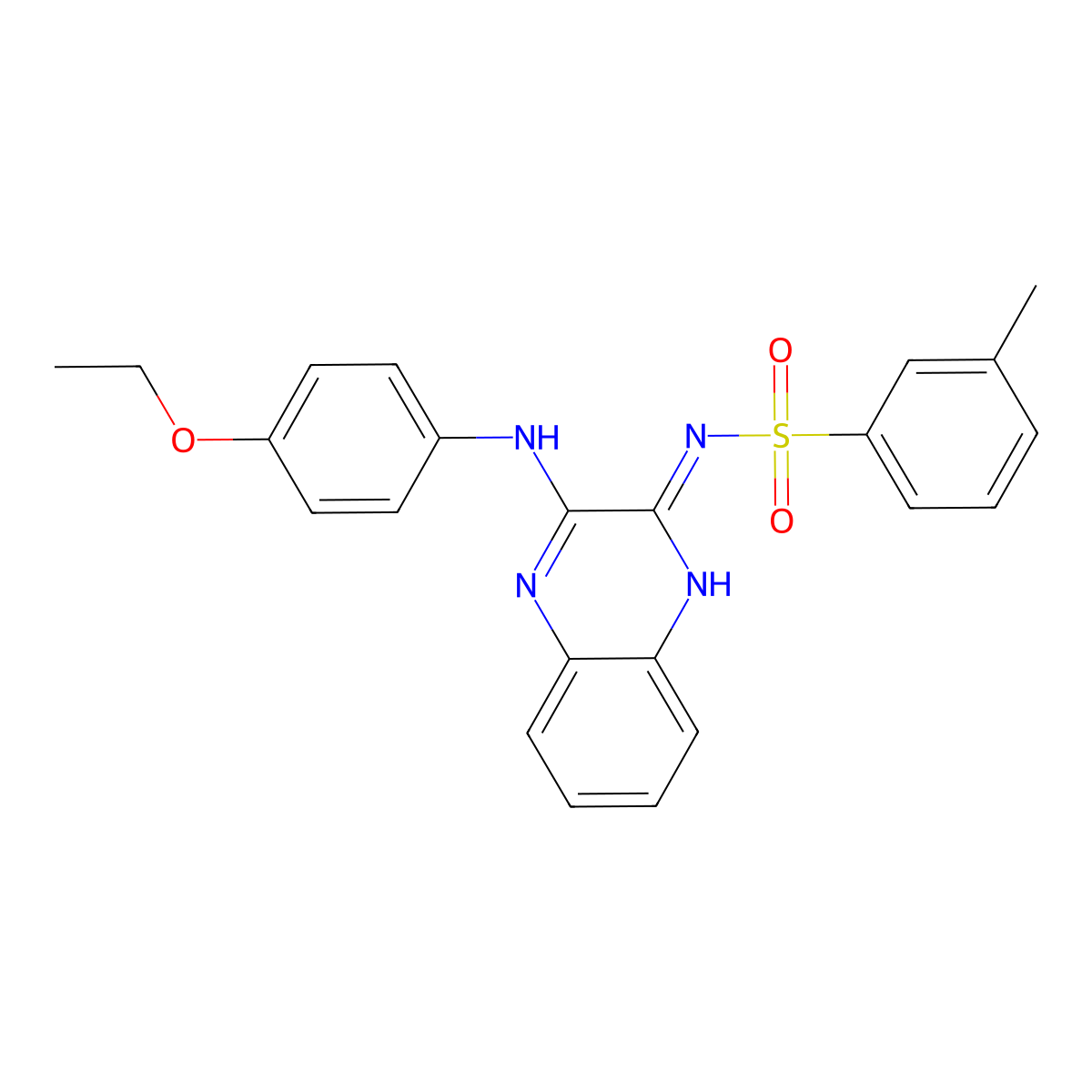 N-[3-(4-ethoxyanilino)quinoxalin-2-yl]-3-methylbenzenesulfonamide molecular structure, CAS 565172-14-7
