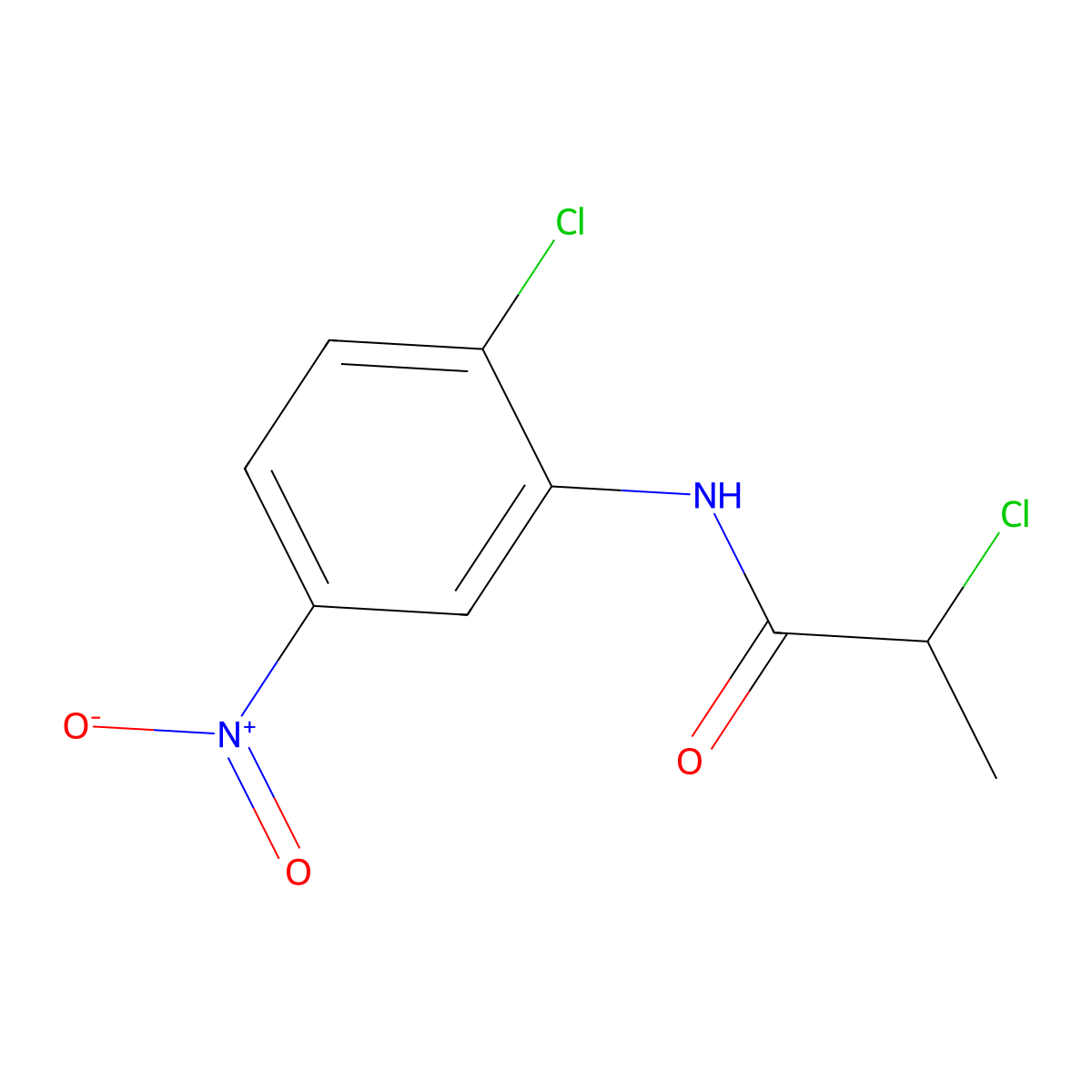 2-chloro-N-(2-chloro-5-nitrophenyl)propanamide molecular structure, CAS 565172-41-0