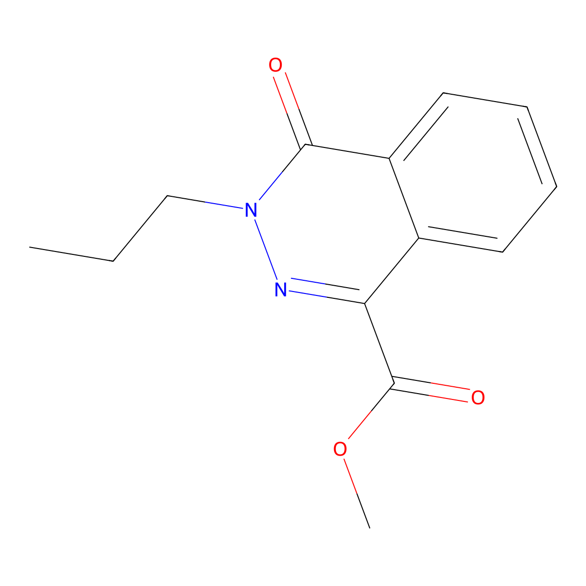 Methyl 4-oxo-3-propyl-3,4-dihydrophthalazine-1-carboxylate molecular structure, CAS 565173-11-7