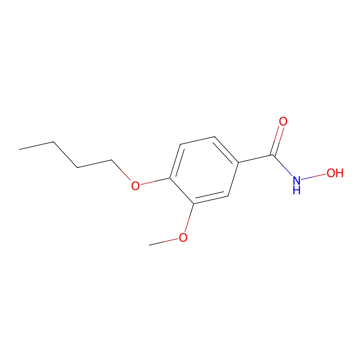 4-butoxy-N-hydroxy-3-methoxybenzamide molecular structure, CAS 565173-12-8