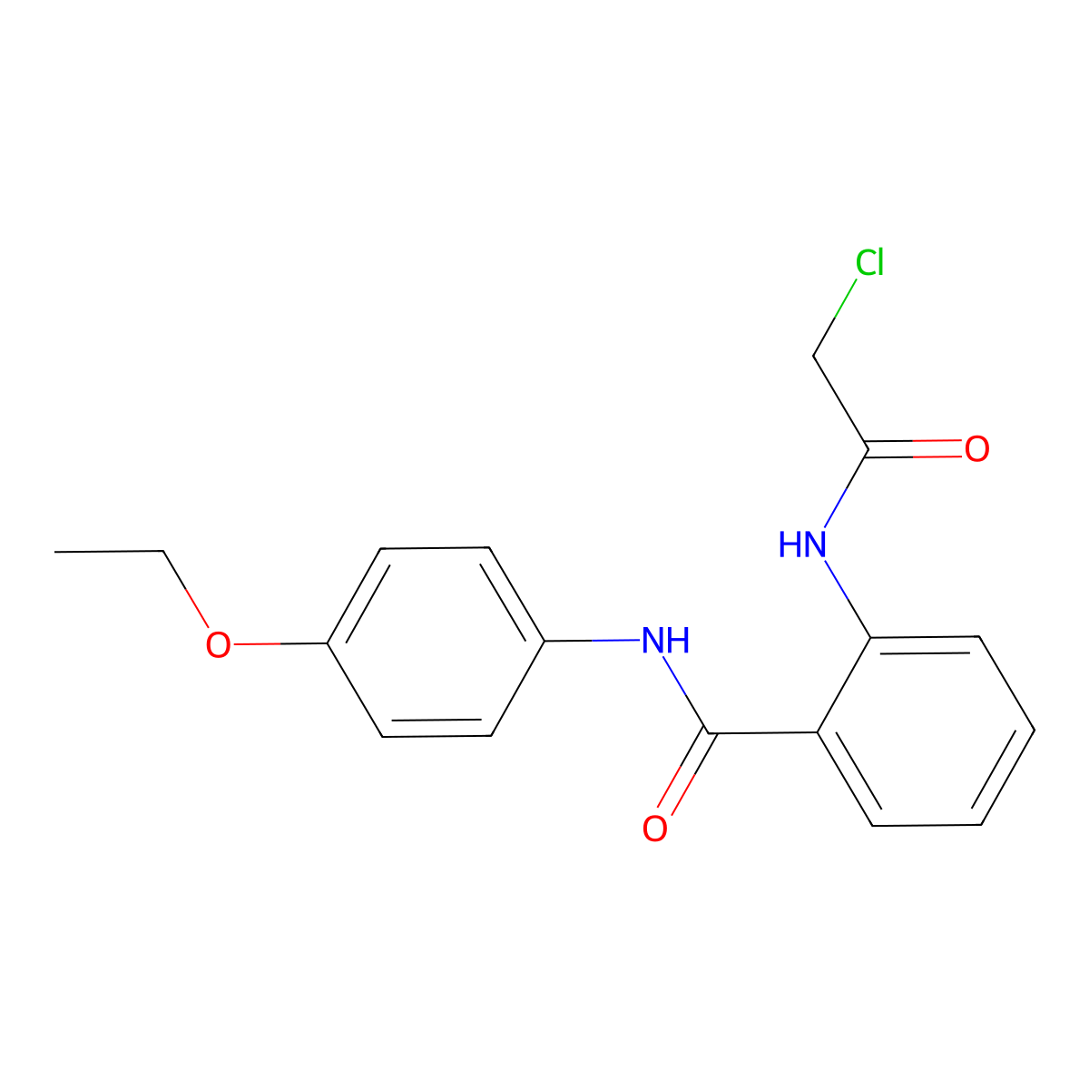 2-(2-chloroacetamido)-N-(4-ethoxyphenyl)benzamide molecular structure, CAS 565174-85-8