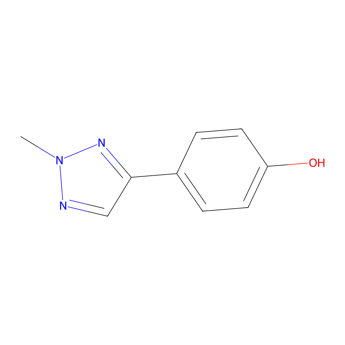 4-(2-methyl-2H-1,2,3-triazol-4-yl)phenol molecular structure, CAS 565176-81-0