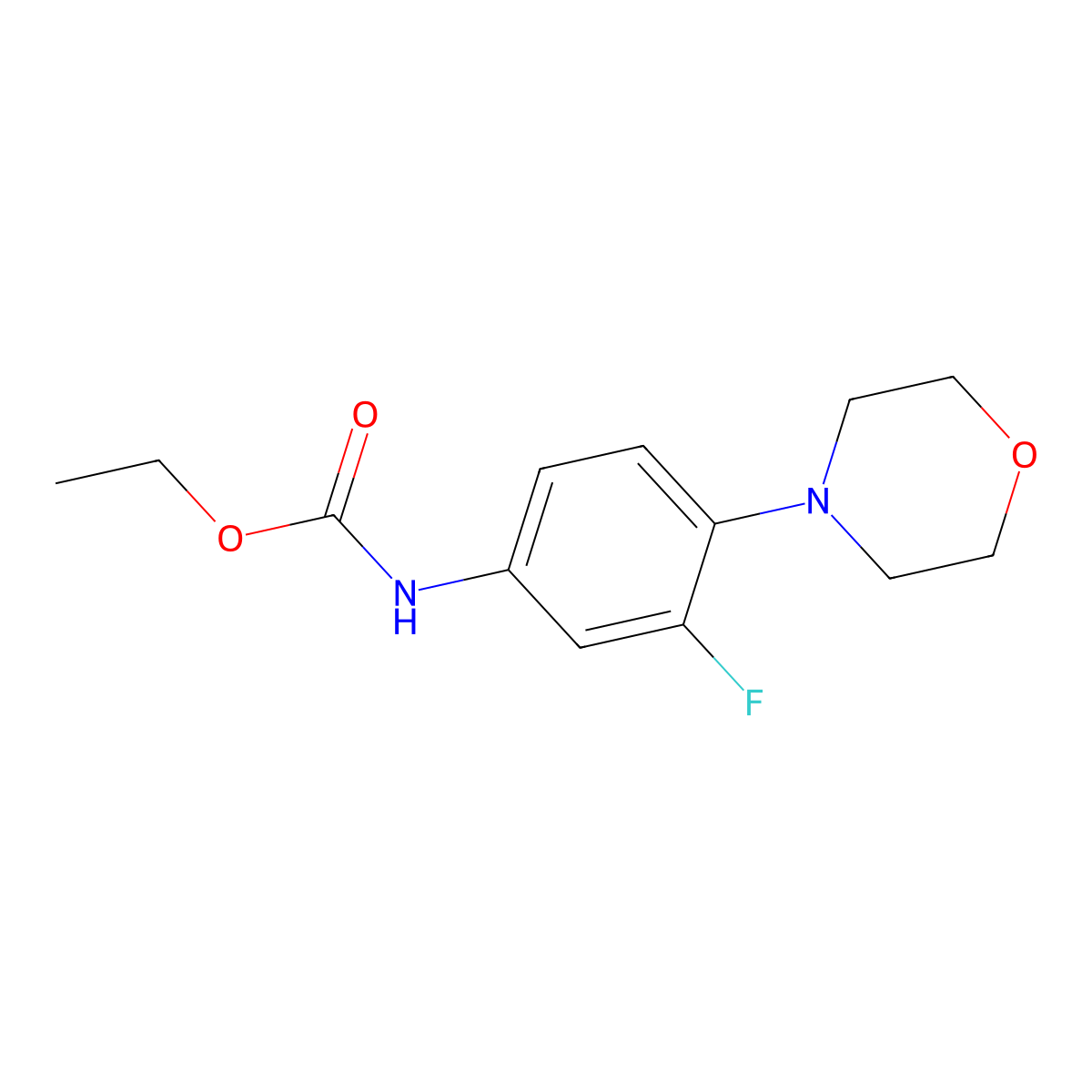 Carbamic acid, [3-fluoro-4-(4-morpholinyl)phenyl]-, ethyl ester molecular structure, CAS 565176-83-2