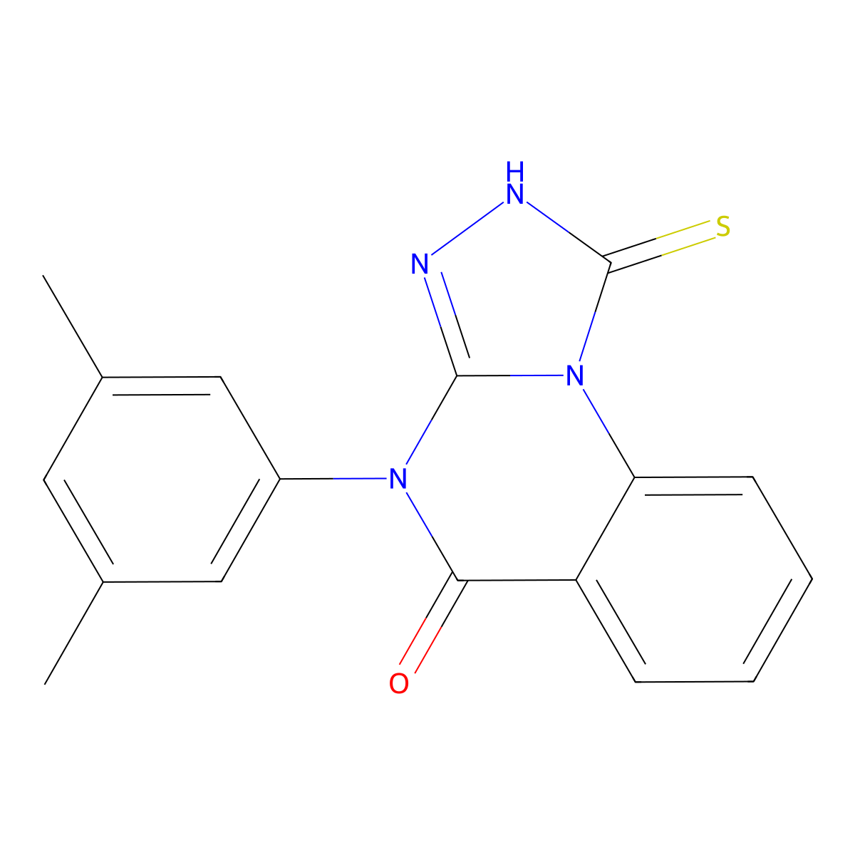4-(3,5-dimethylphenyl)-1-sulfanyl-4H,5H-[1,2,4]triazolo[4,3-a]quinazolin-5-one molecular structure, CAS 565178-10-1