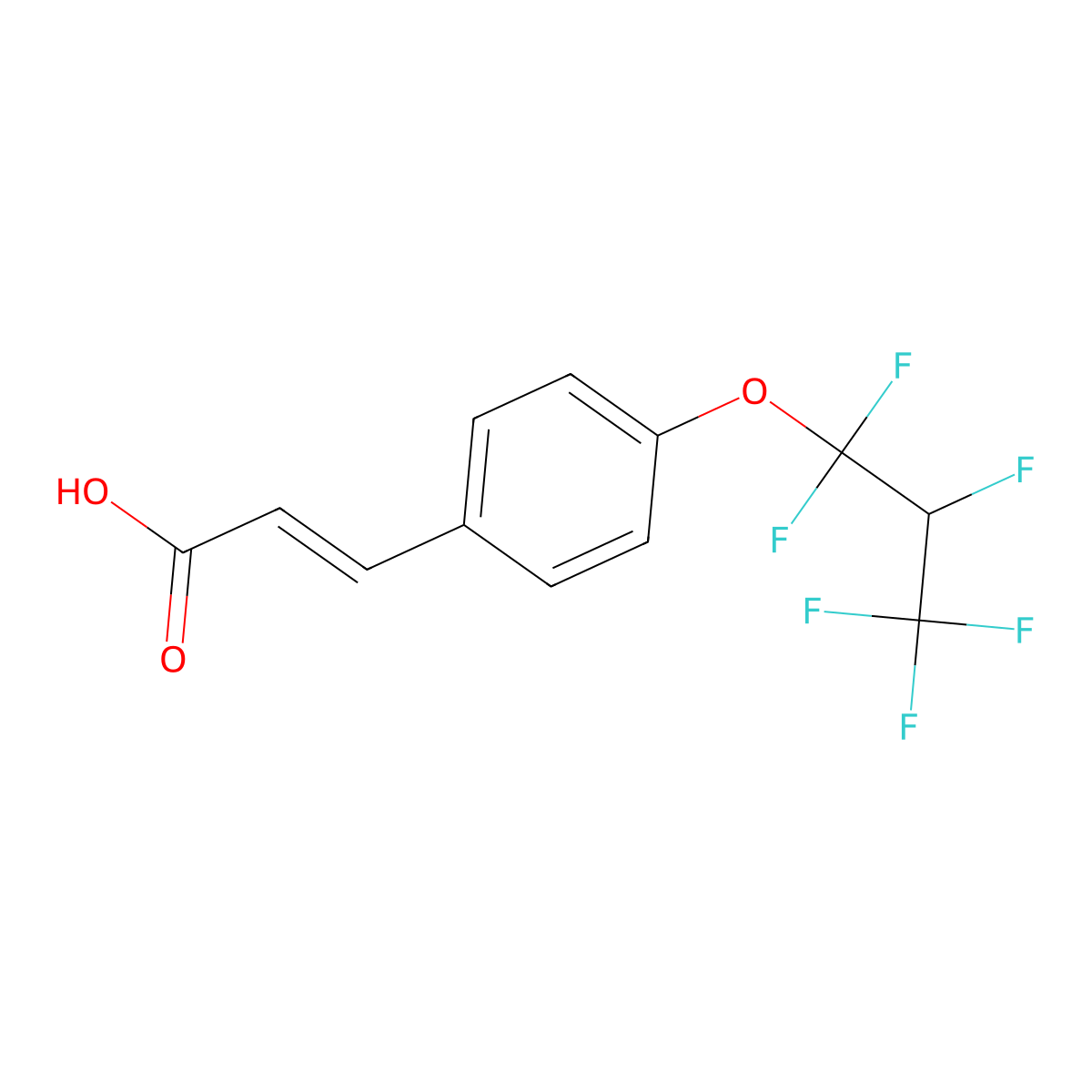 3-[4-(1,1,2,3,3,3-hexafluoropropoxy)phenyl]prop-2-enoic Acid molecular structure, CAS 565179-47-7