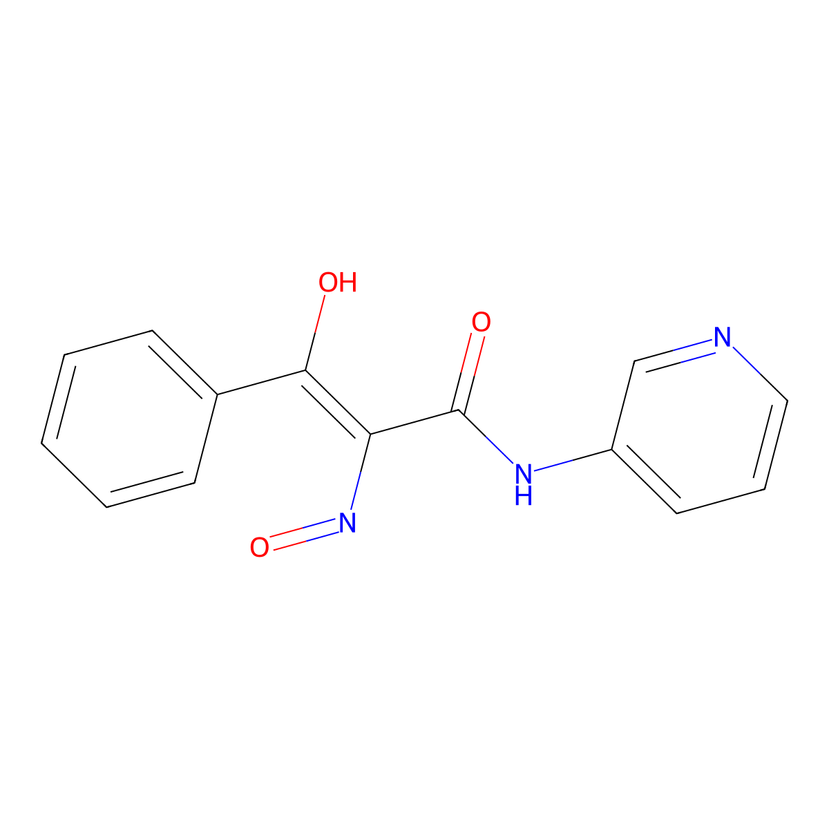 2-(N-hydroxyimino)-3-oxo-3-phenyl-N-(pyridin-3-yl)propanamide molecular structure, CAS 565179-67-1