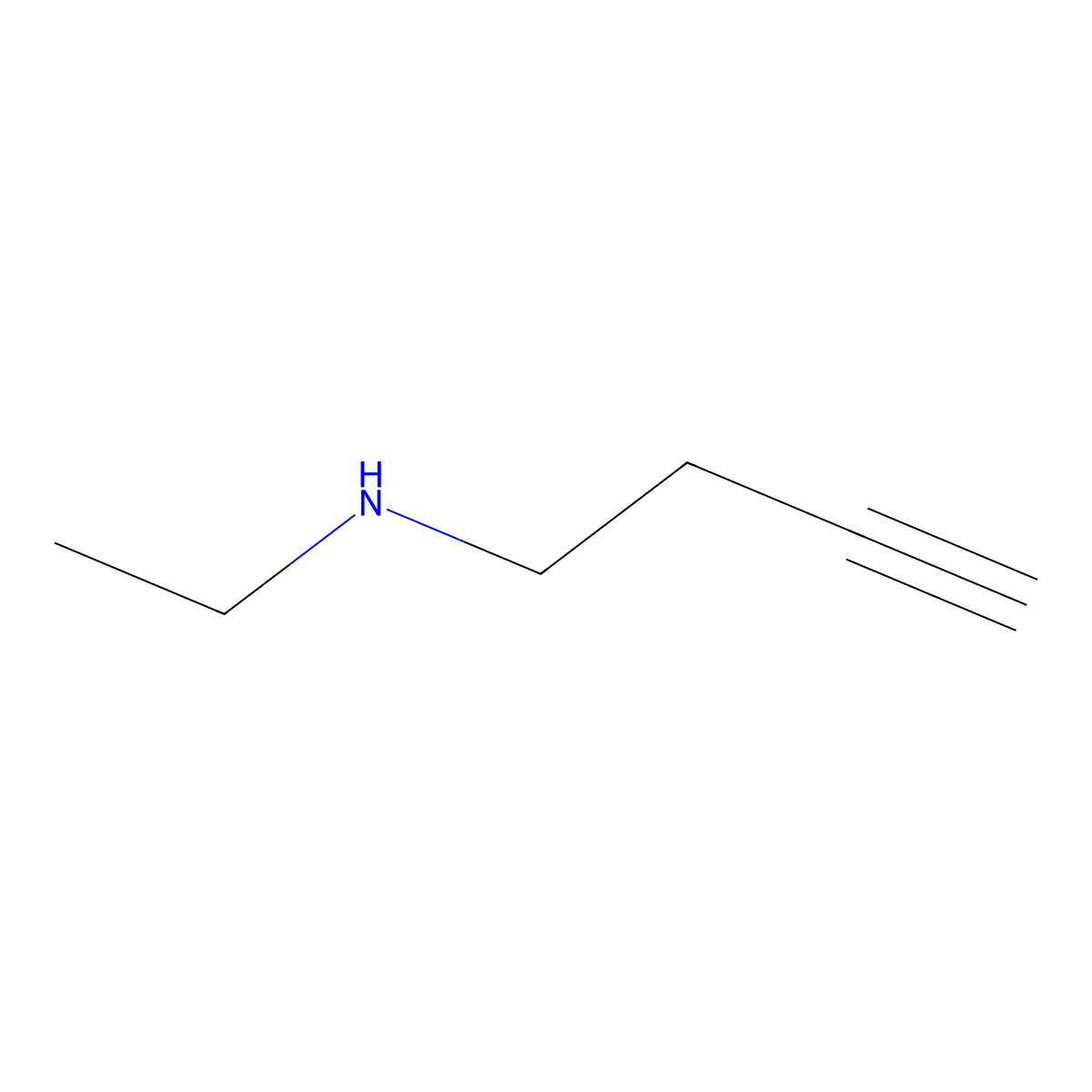 (But-3-yn-1-yl)(ethyl)amine molecular structure, CAS 56518-07-1