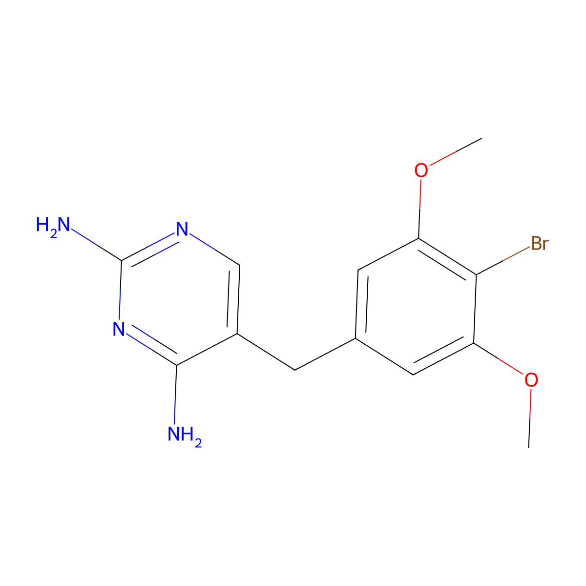 Brodimoprim molecular structure, CAS 56518-41-3