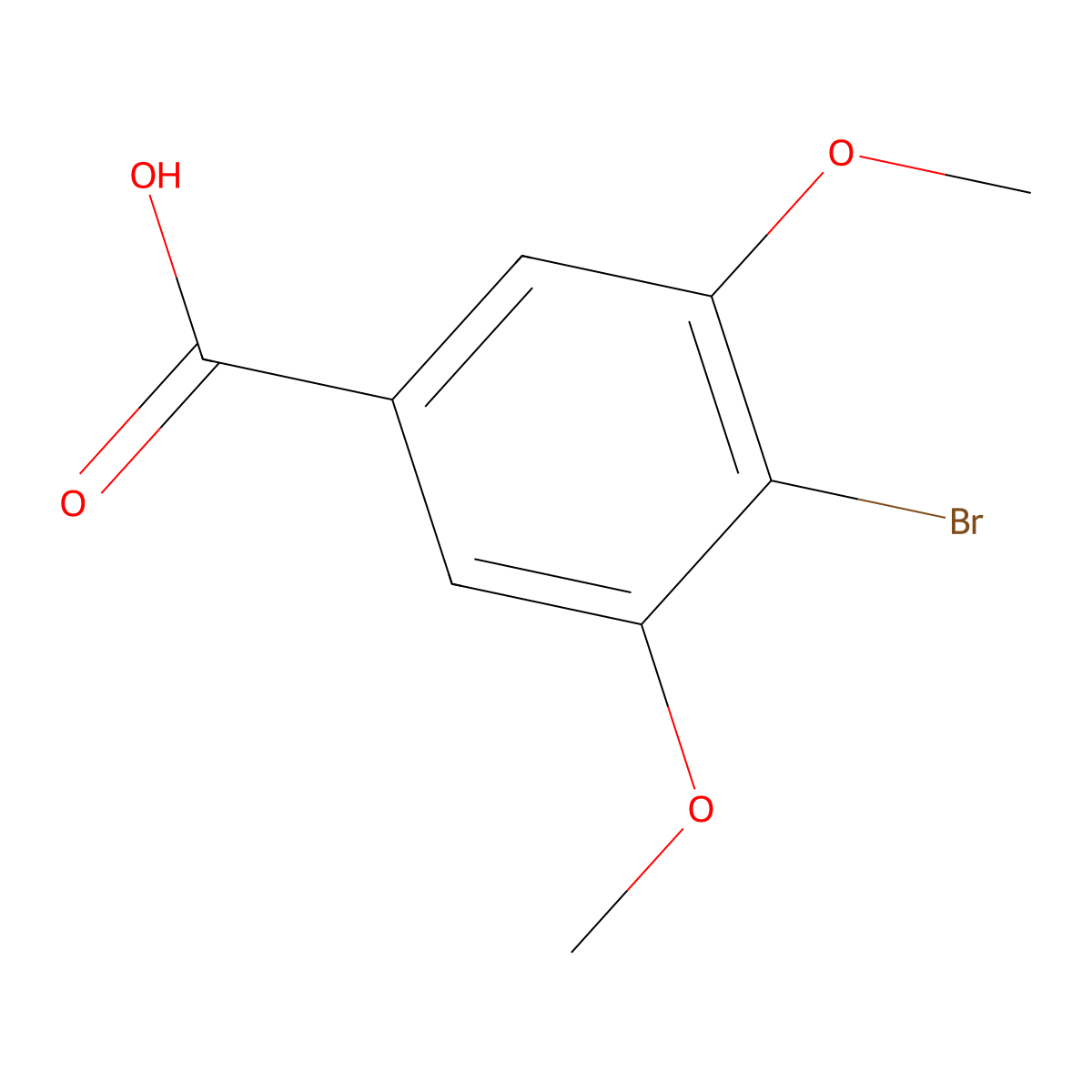 4-Bromo-3,5-dimethoxybenzoic acid molecular structure, CAS 56518-42-4