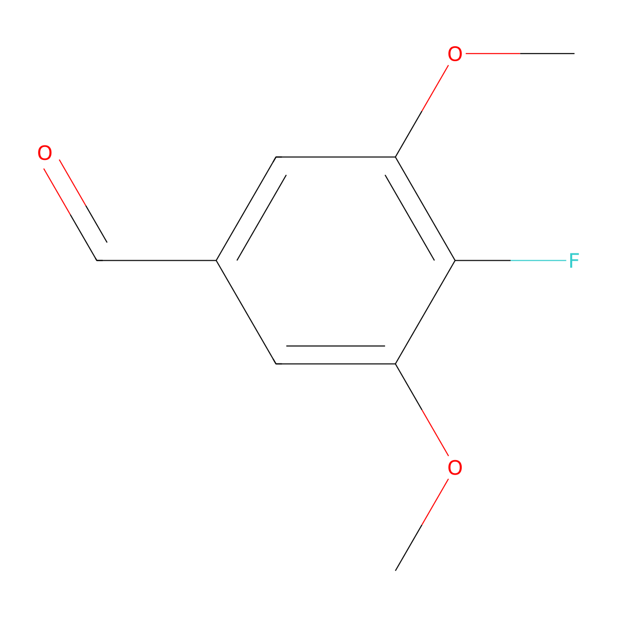 4-Fluoro-3,5-dimethoxybenzaldehyde molecular structure, CAS 56518-54-8