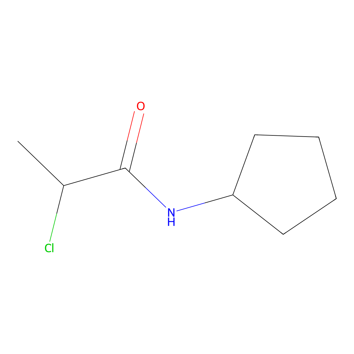 2-chloro-N-cyclopentylpropanamide molecular structure, CAS 565180-19-0