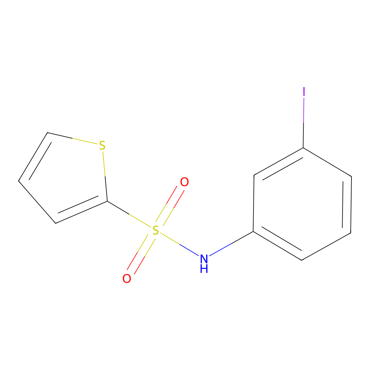 N-(3-iodophenyl)thiophene-2-sulfonamide molecular structure, CAS 565180-58-7