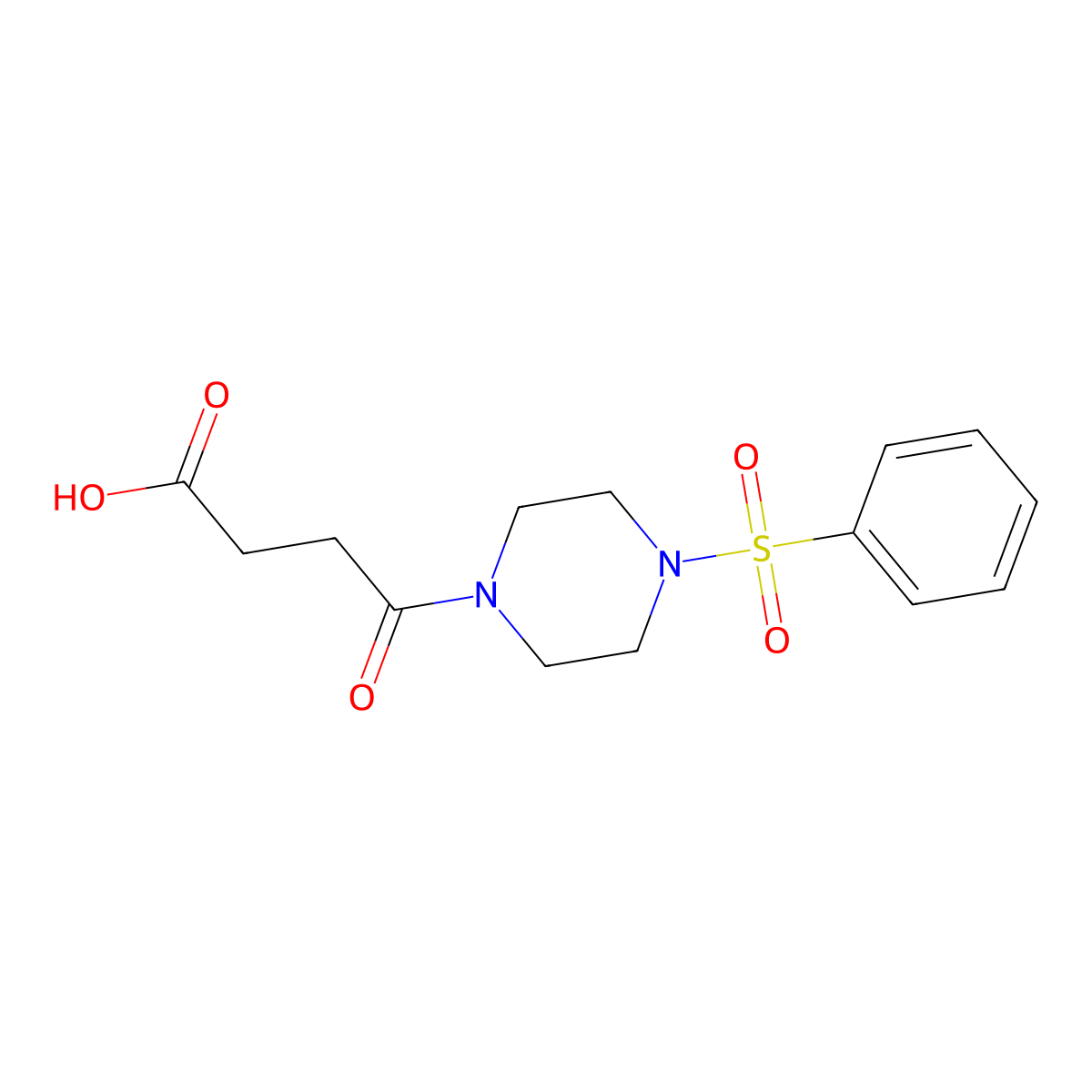 4-(4-(Benzenesulfonyl)piperazin-1-yl)-4-oxobutanoic acid molecular structure, CAS 565181-85-3
