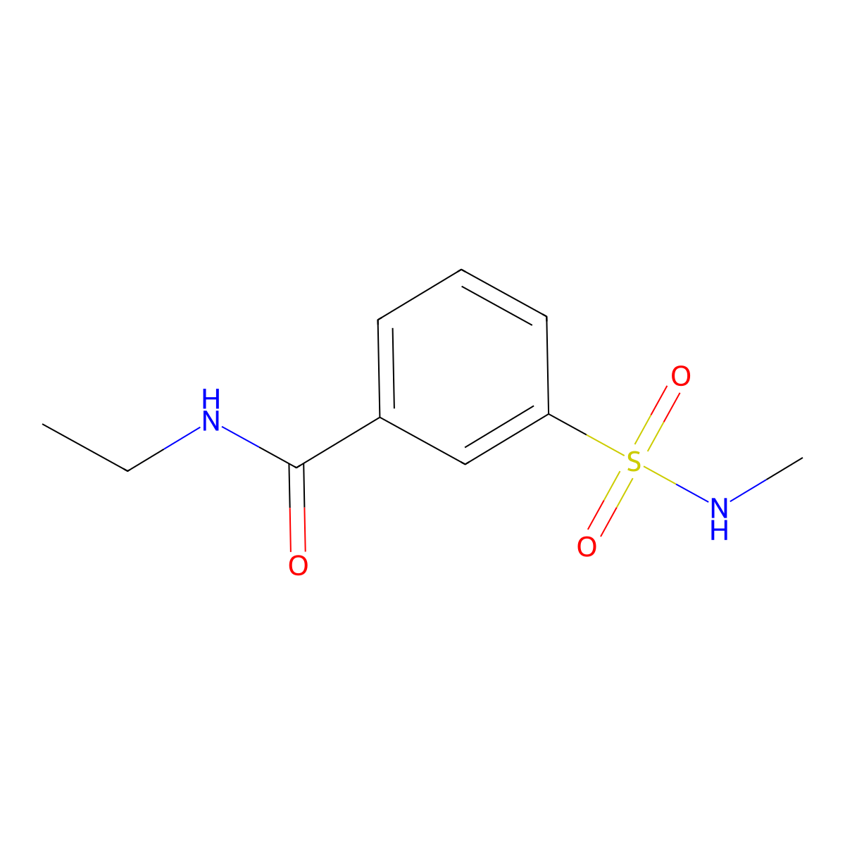 N-ethyl-3-(methylsulfamoyl)benzamide molecular structure, CAS 565182-88-9