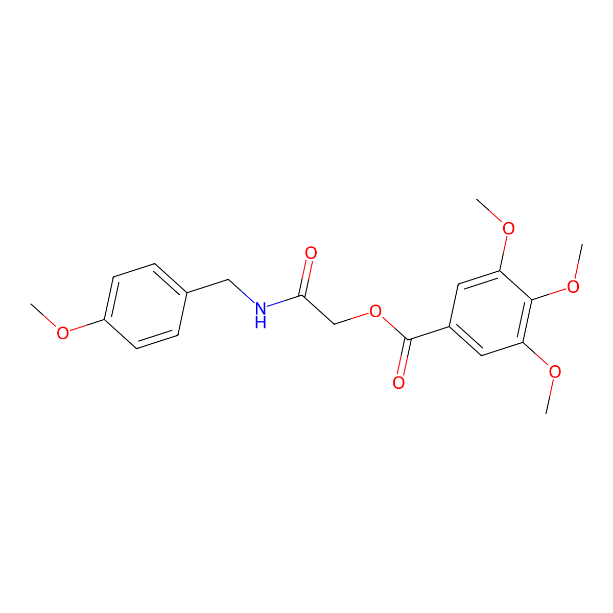 [2-[(4-Methoxyphenyl)methylamino]-2-oxoethyl] 3,4,5-trimethoxybenzoate molecular structure, CAS 565190-14-9