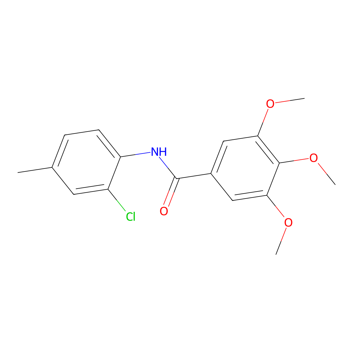N-(2-Chloro-4-methylphenyl)-3,4,5-trimethoxybenzamide molecular structure, CAS 565191-04-0