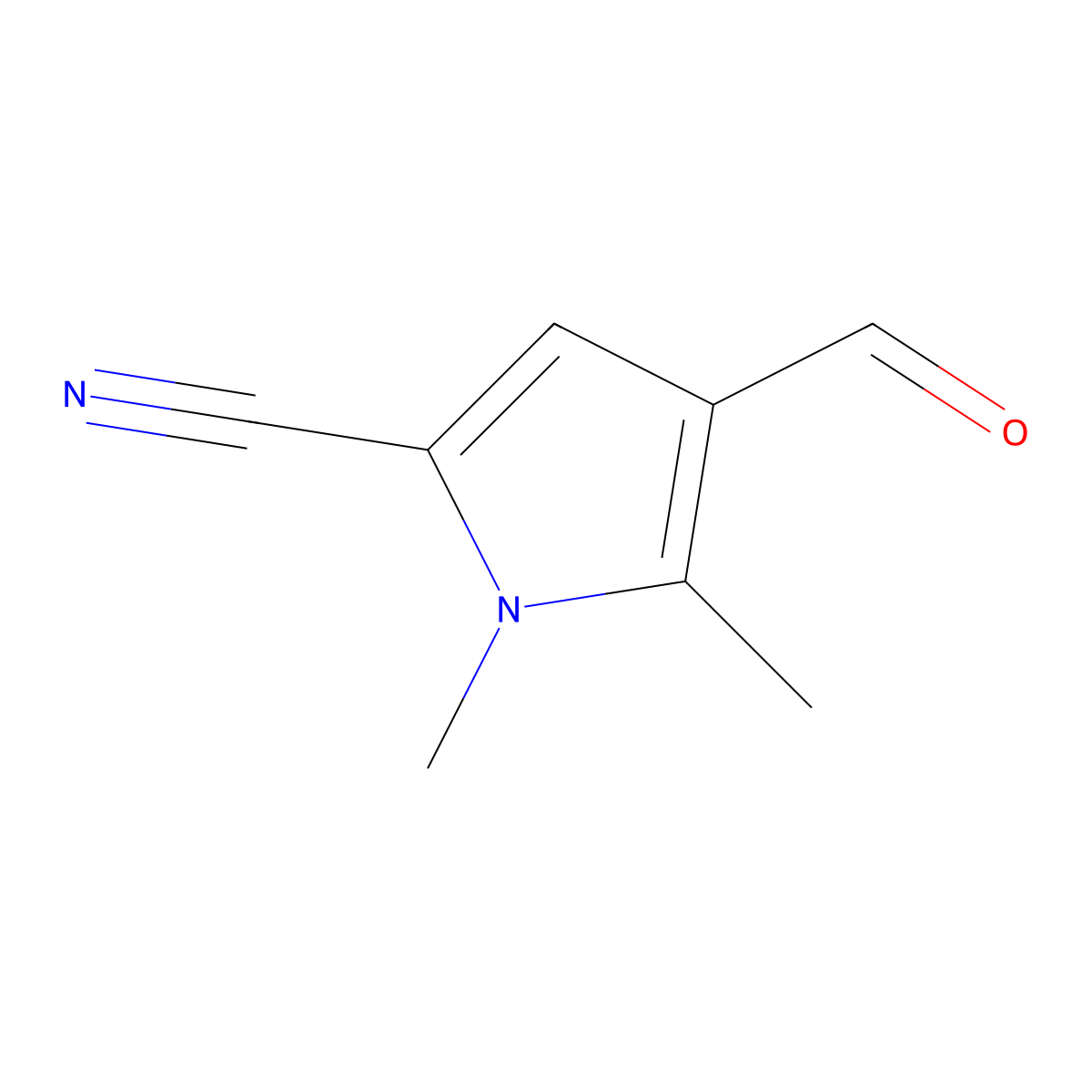 4-Formyl-1,5-dimethyl-1H-pyrrole-2-carbonitrile molecular structure, CAS 565191-91-5