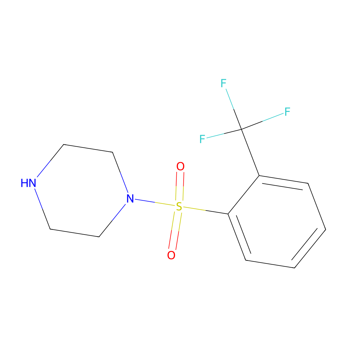 1-[2-(Trifluoromethyl)benzenesulfonyl]piperazine molecular structure, CAS 565192-03-2