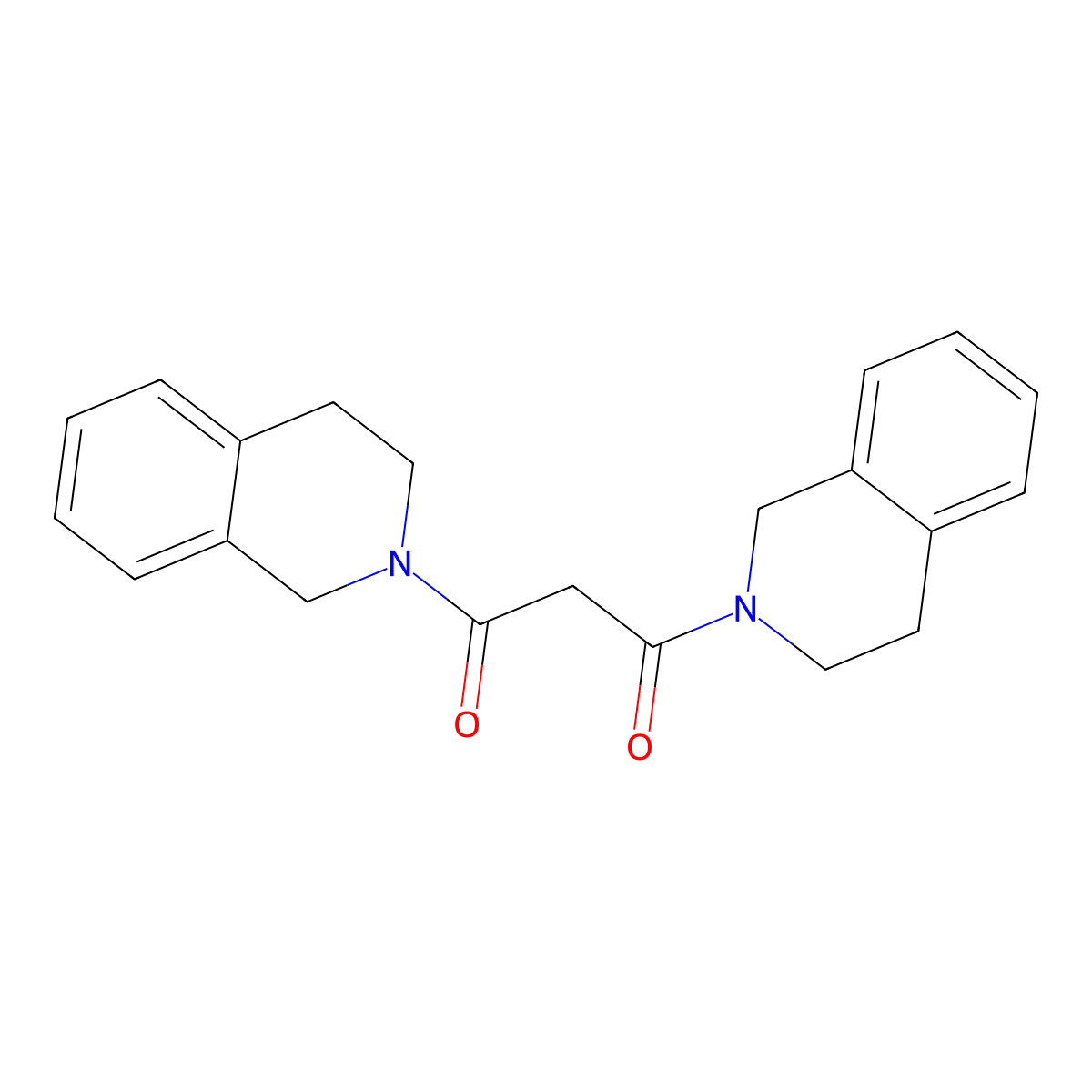 1,3-Bis(1,2,3,4-tetrahydroisoquinolin-2-yl)propane-1,3-dione molecular structure, CAS 565192-27-0