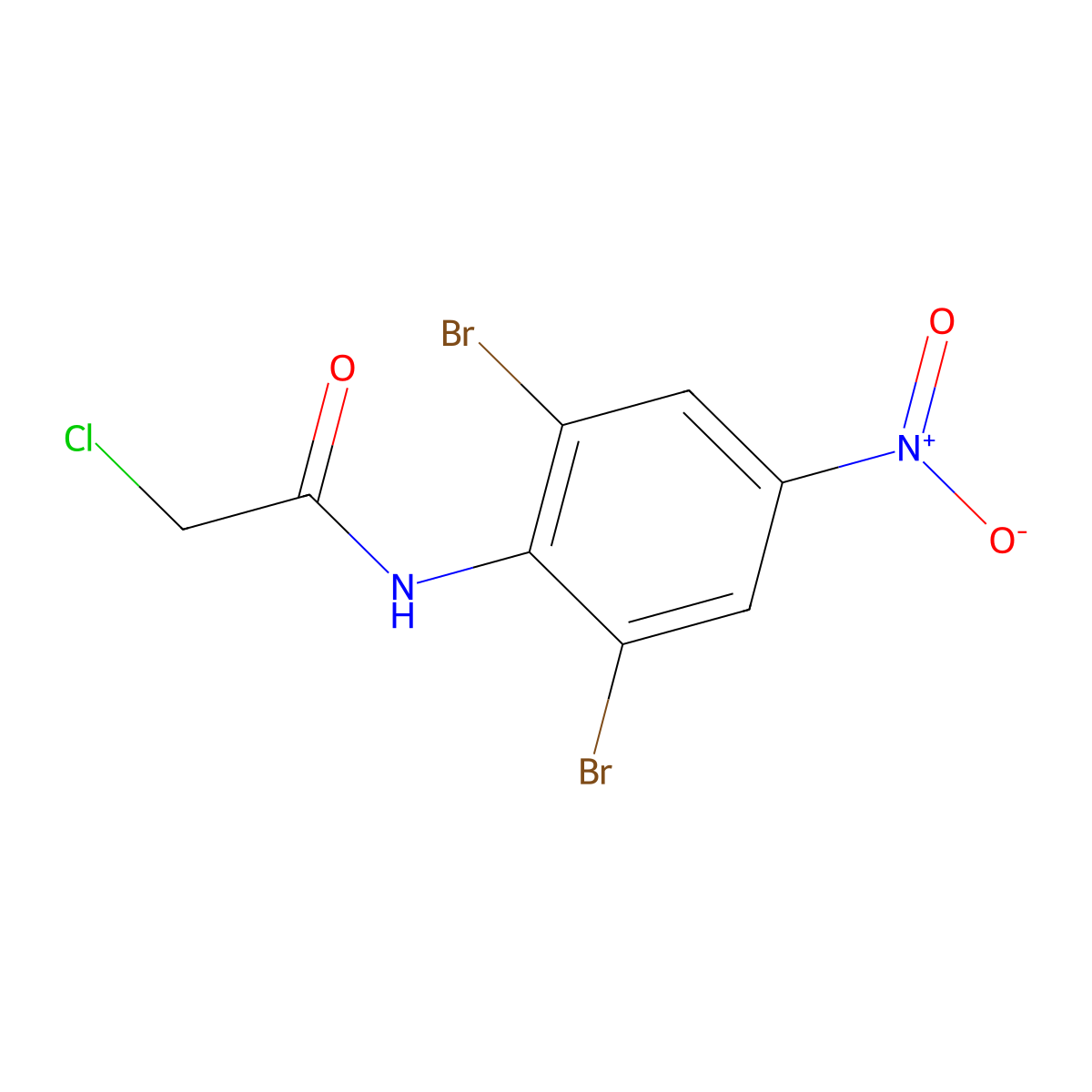 2-chloro-N-(2,6-dibromo-4-nitrophenyl)acetamide molecular structure, CAS 565192-29-2
