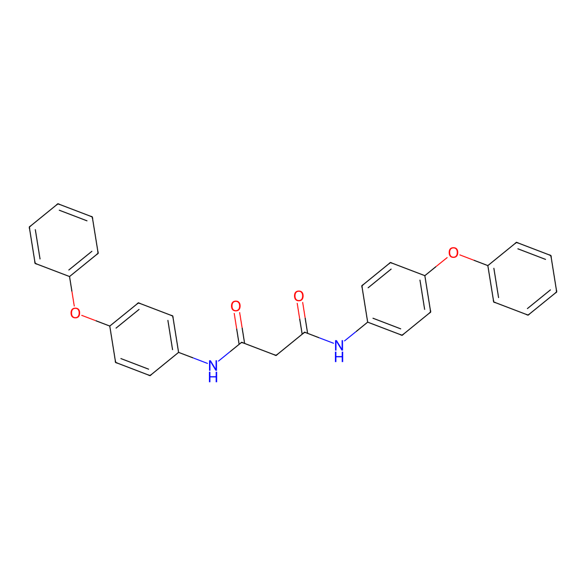 N,N'-bis(4-phenoxyphenyl)propanediamide molecular structure, CAS 565193-14-8