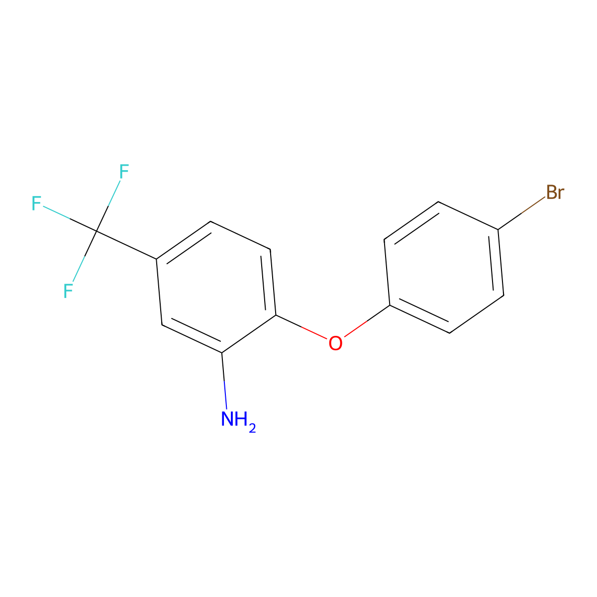 2-(4-Bromophenoxy)-5-(trifluoromethyl)aniline molecular structure, CAS 565193-16-0