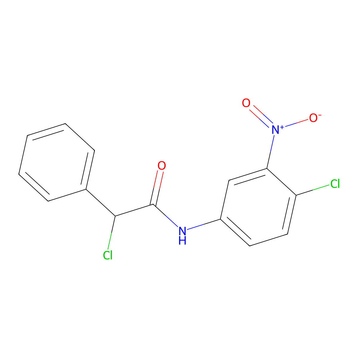 2-chloro-N-(4-chloro-3-nitrophenyl)-2-phenylacetamide molecular structure, CAS 565193-19-3