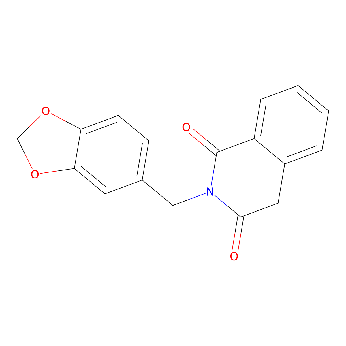 2-(1,3-benzodioxol-5-ylmethyl)-4H-isoquinoline-1,3-dione molecular structure, CAS 565193-20-6