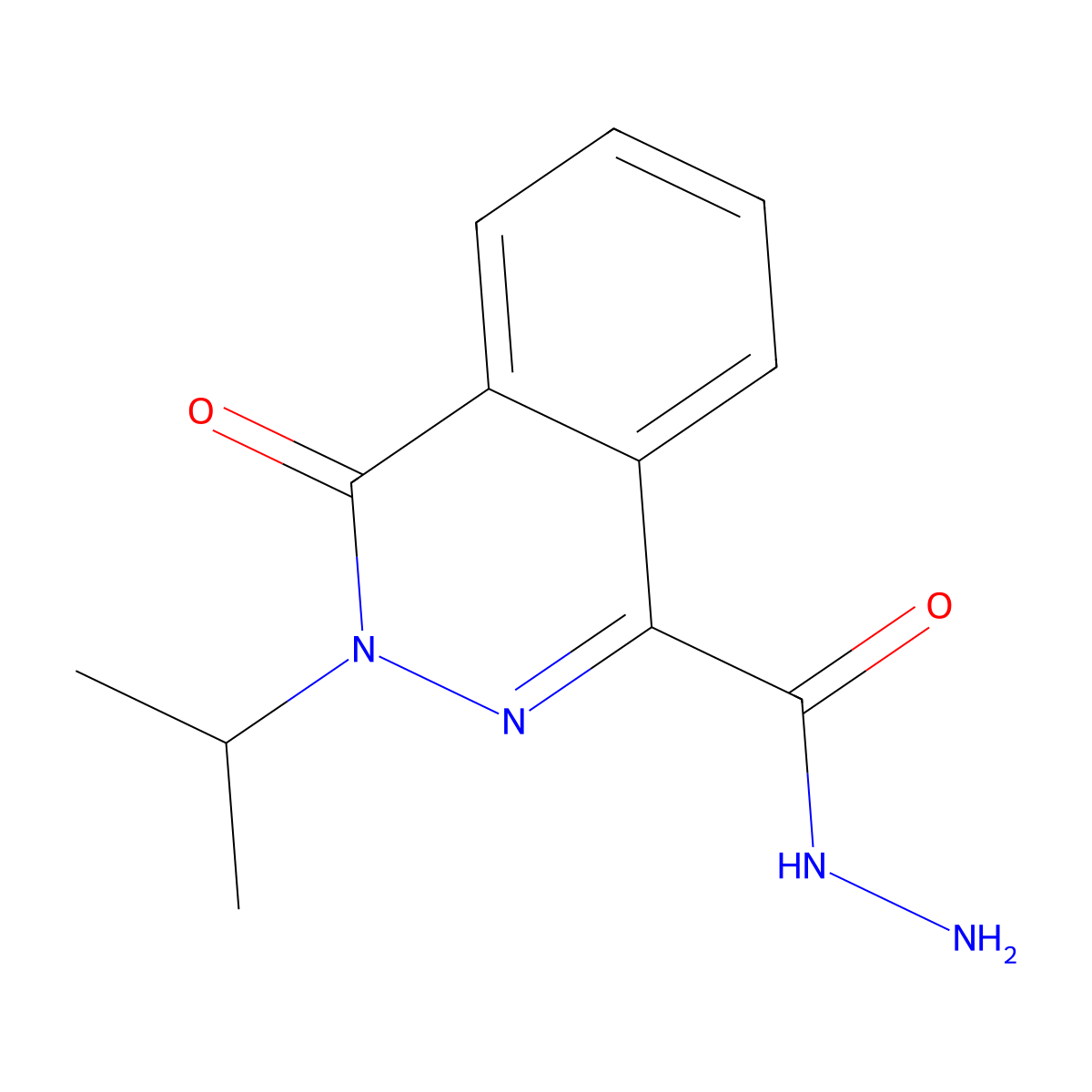 4-Oxo-3-(propan-2-yl)-3,4-dihydrophthalazine-1-carbohydrazide molecular structure, CAS 565193-46-6
