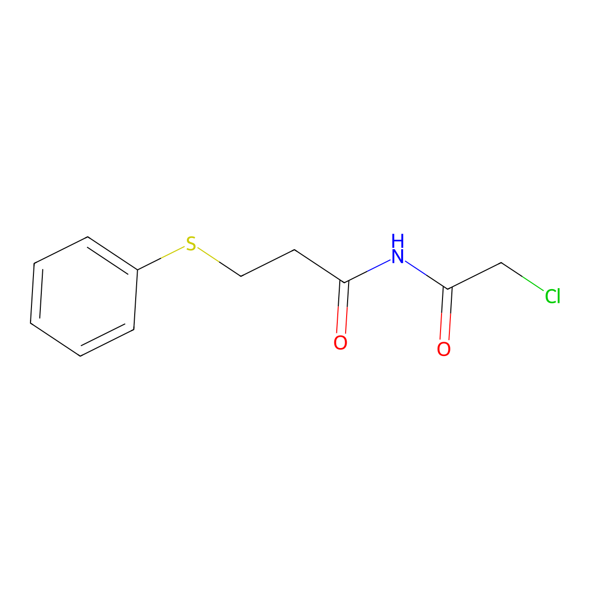 N-(2-chloroacetyl)-3-(phenylsulfanyl)propanamide molecular structure, CAS 565194-61-8