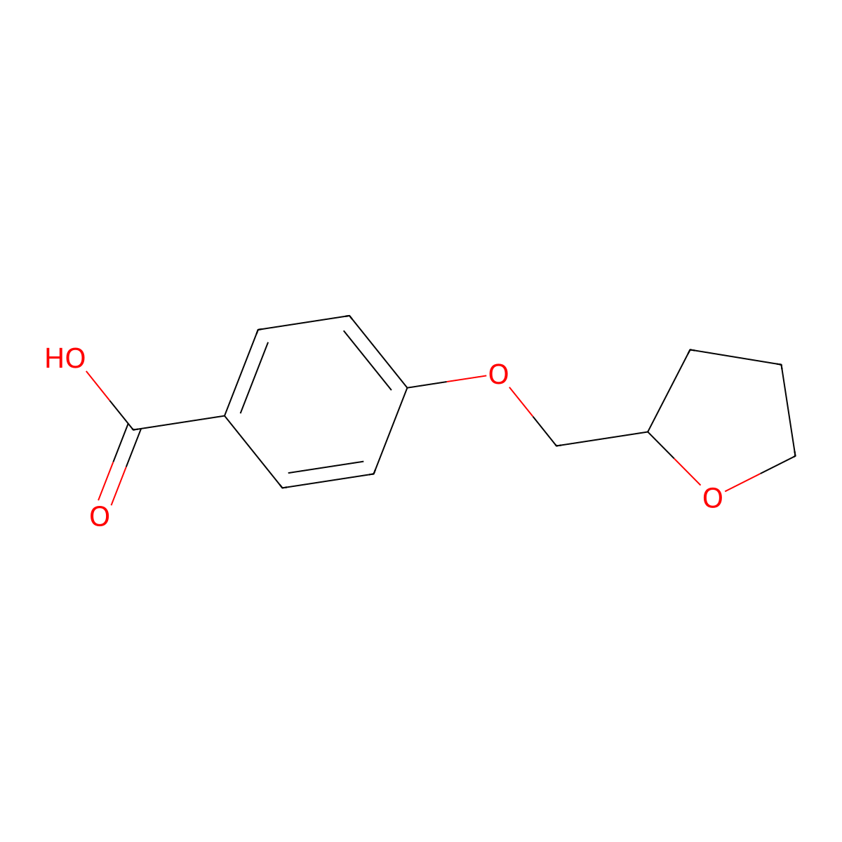 4-(Tetrahydro-furan-2-ylmethoxy)-benzoic acid molecular structure, CAS 565194-75-4