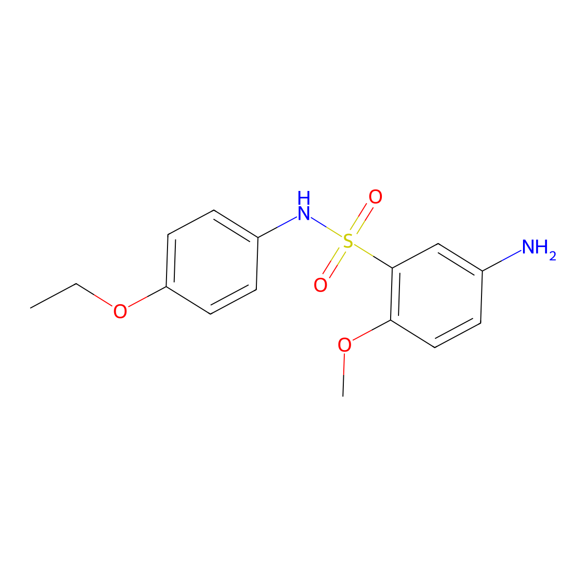 5-amino-N-(4-ethoxyphenyl)-2-methoxybenzenesulfonamide molecular structure, CAS 565194-84-5