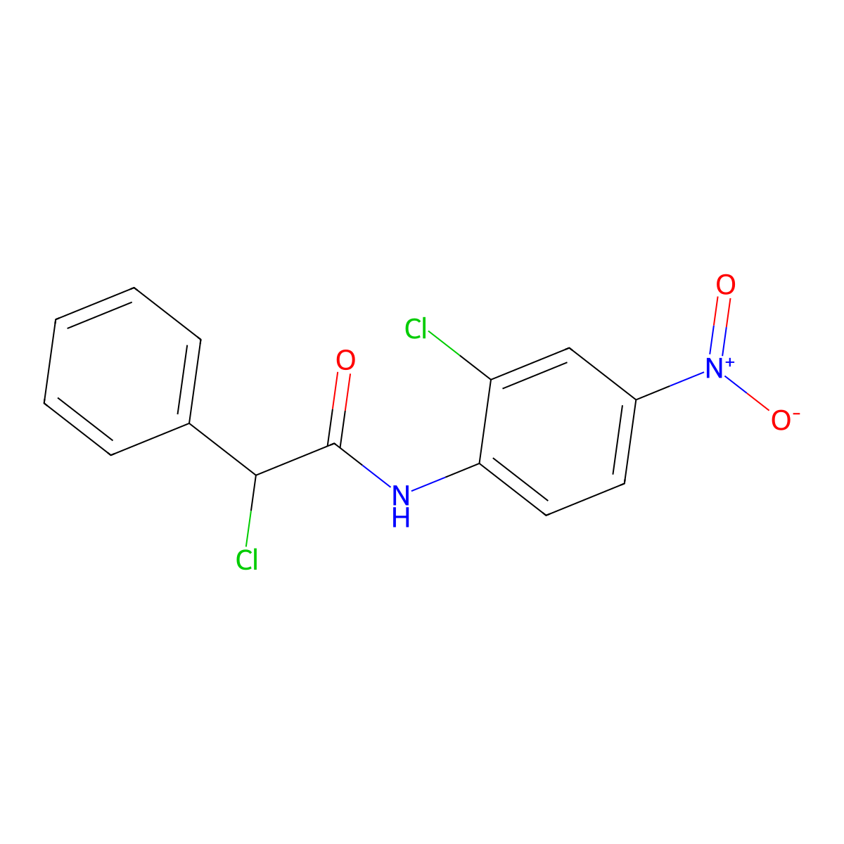 2-chloro-N-(2-chloro-4-nitrophenyl)-2-phenylacetamide molecular structure, CAS 565194-85-6