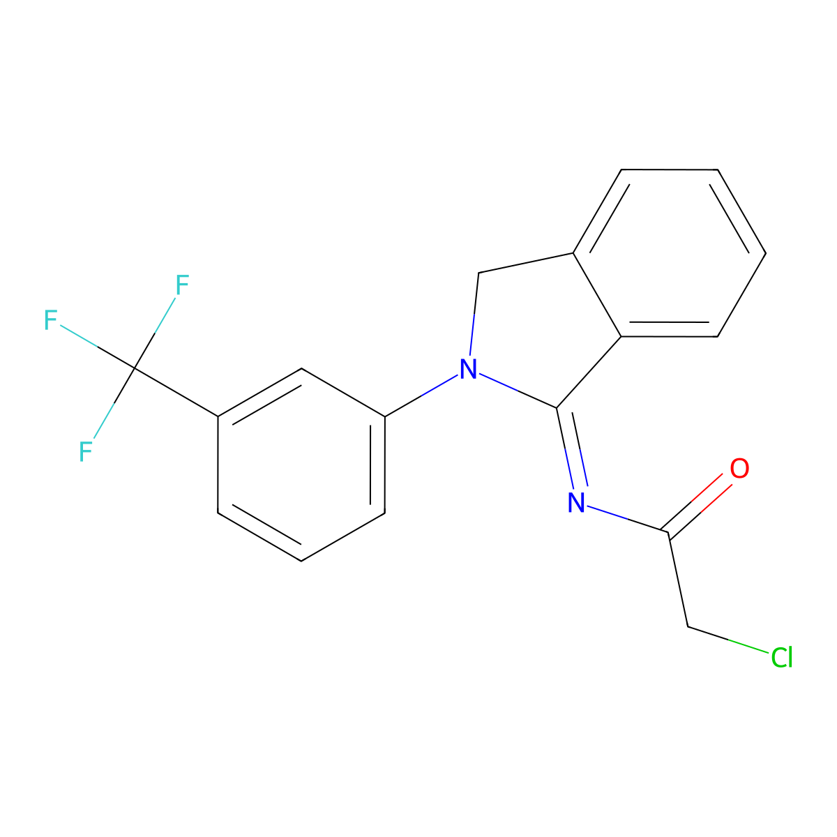 2-chloro-N-{2-[3-(trifluoromethyl)phenyl]-2,3-dihydro-1H-isoindol-1-ylidene}acetamide molecular structure, CAS 565194-88-9